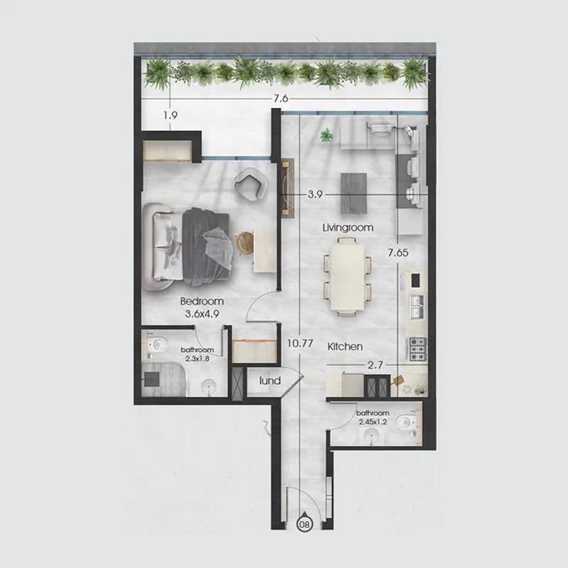 Ethan 1 Bedroom
