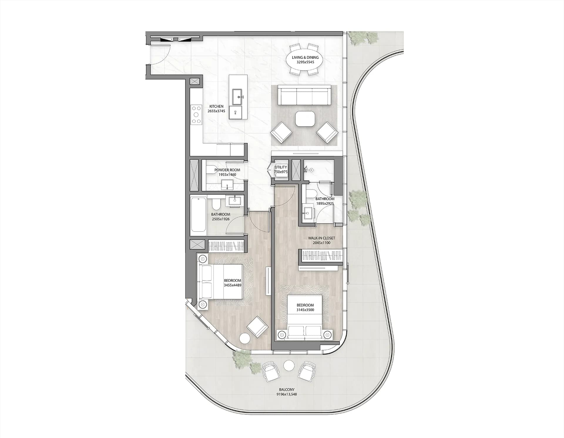 DG1 Living 2 Bedroom