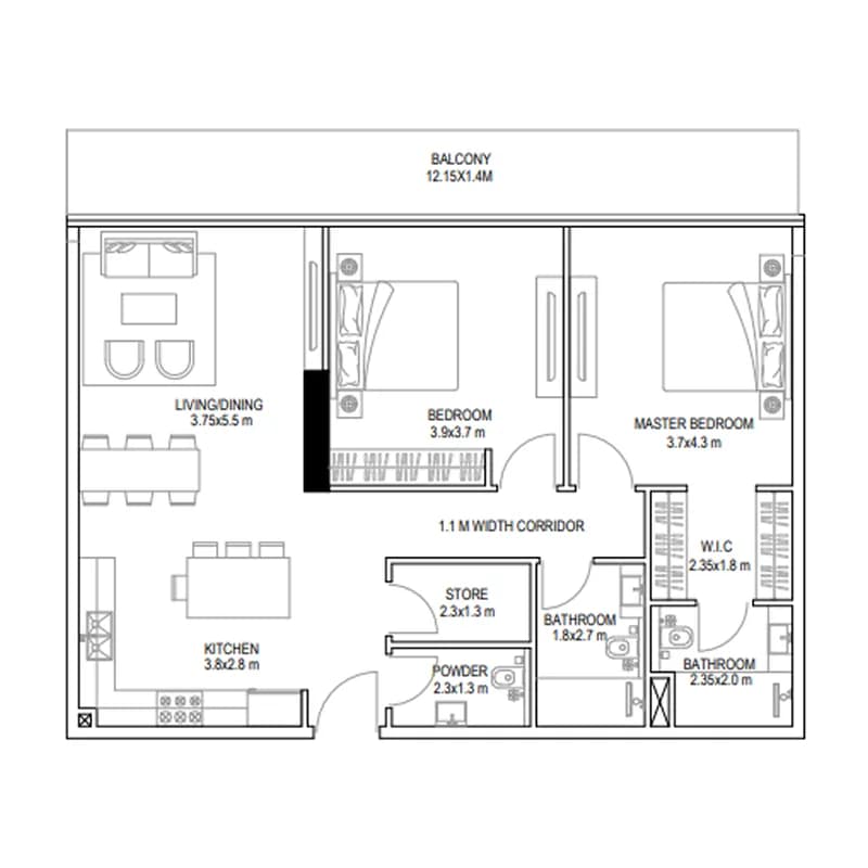 Golf Place 2 Bedroom
