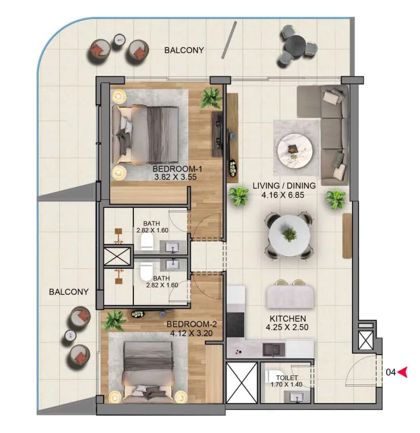 Marriott Residences JLT 2 Bedroom