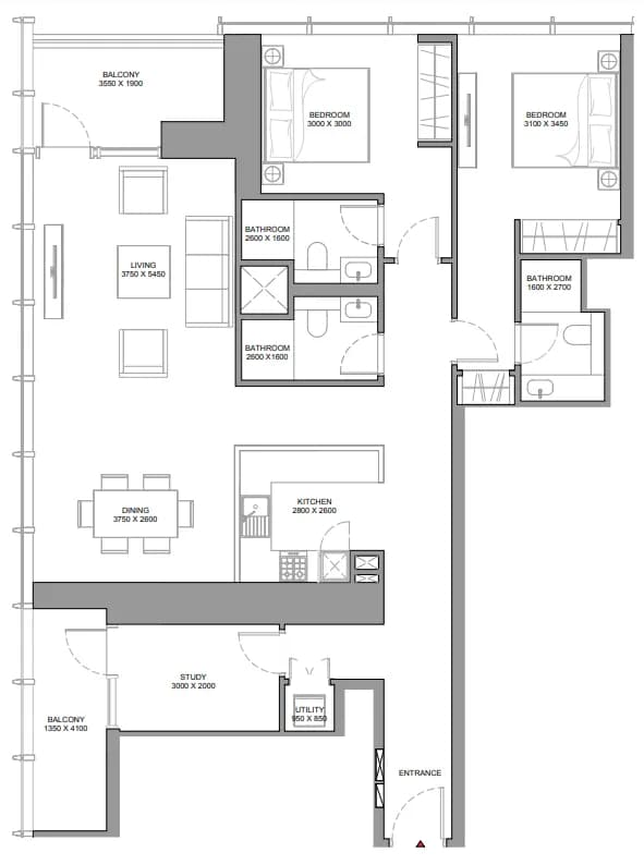 The Element at Sobha One 2 Bedroom