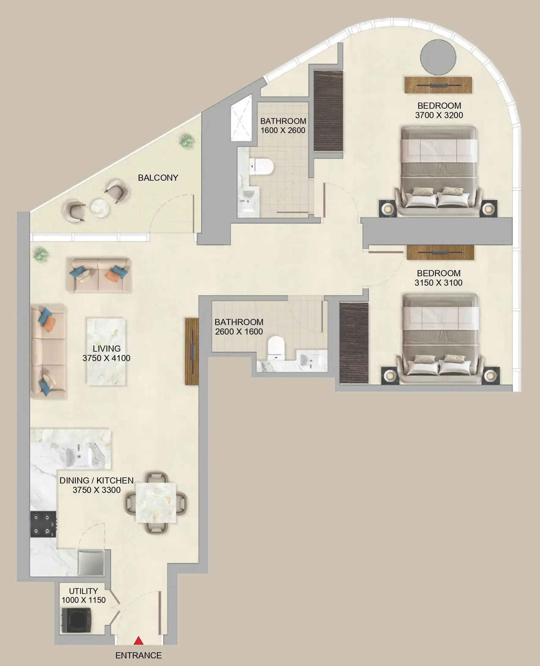 Skyvue Altier 2 Bedroom