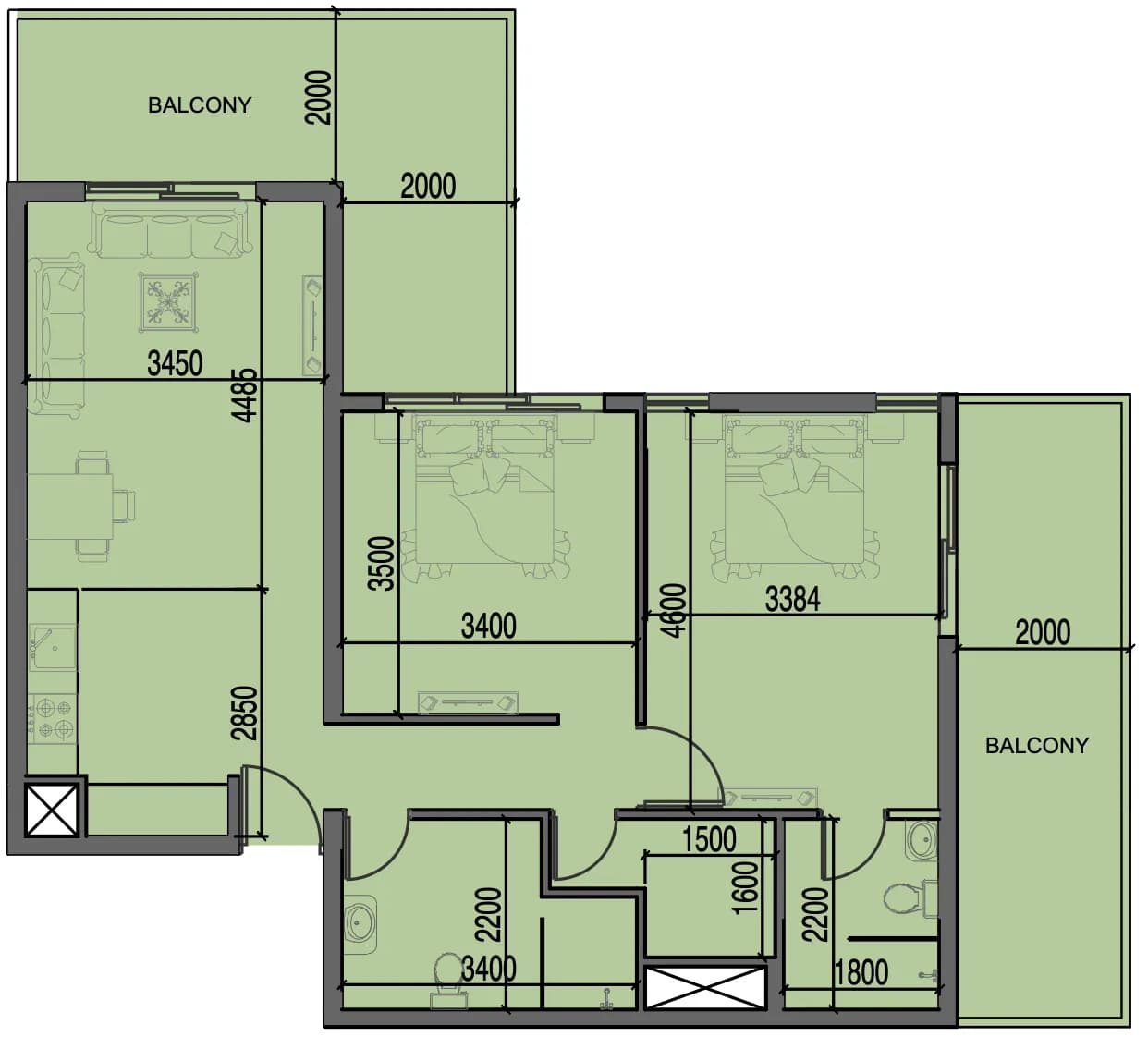 Al Haseen Residences 3 2 Bedroom