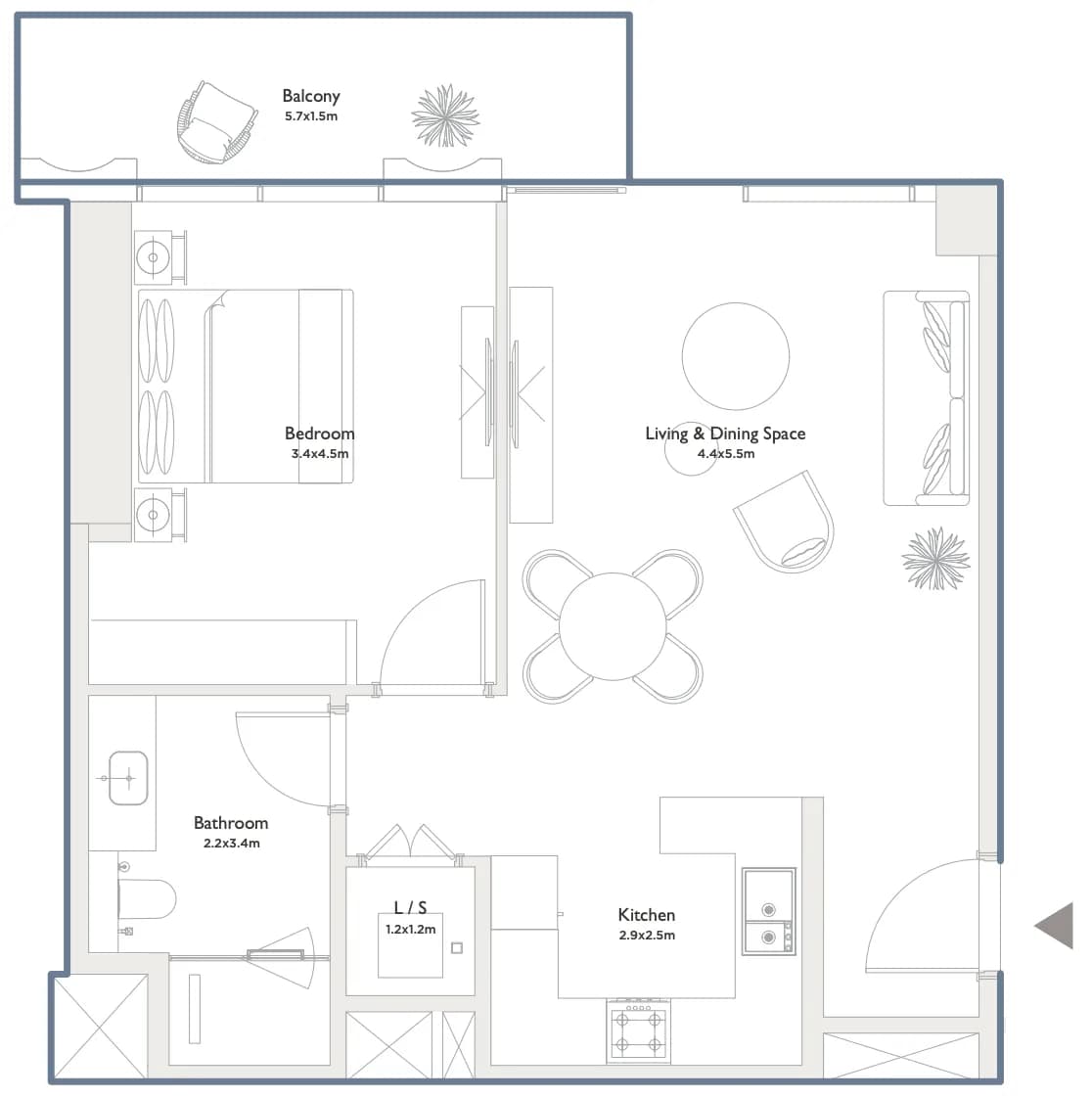 Serenia District West Residence 1 Bedroom