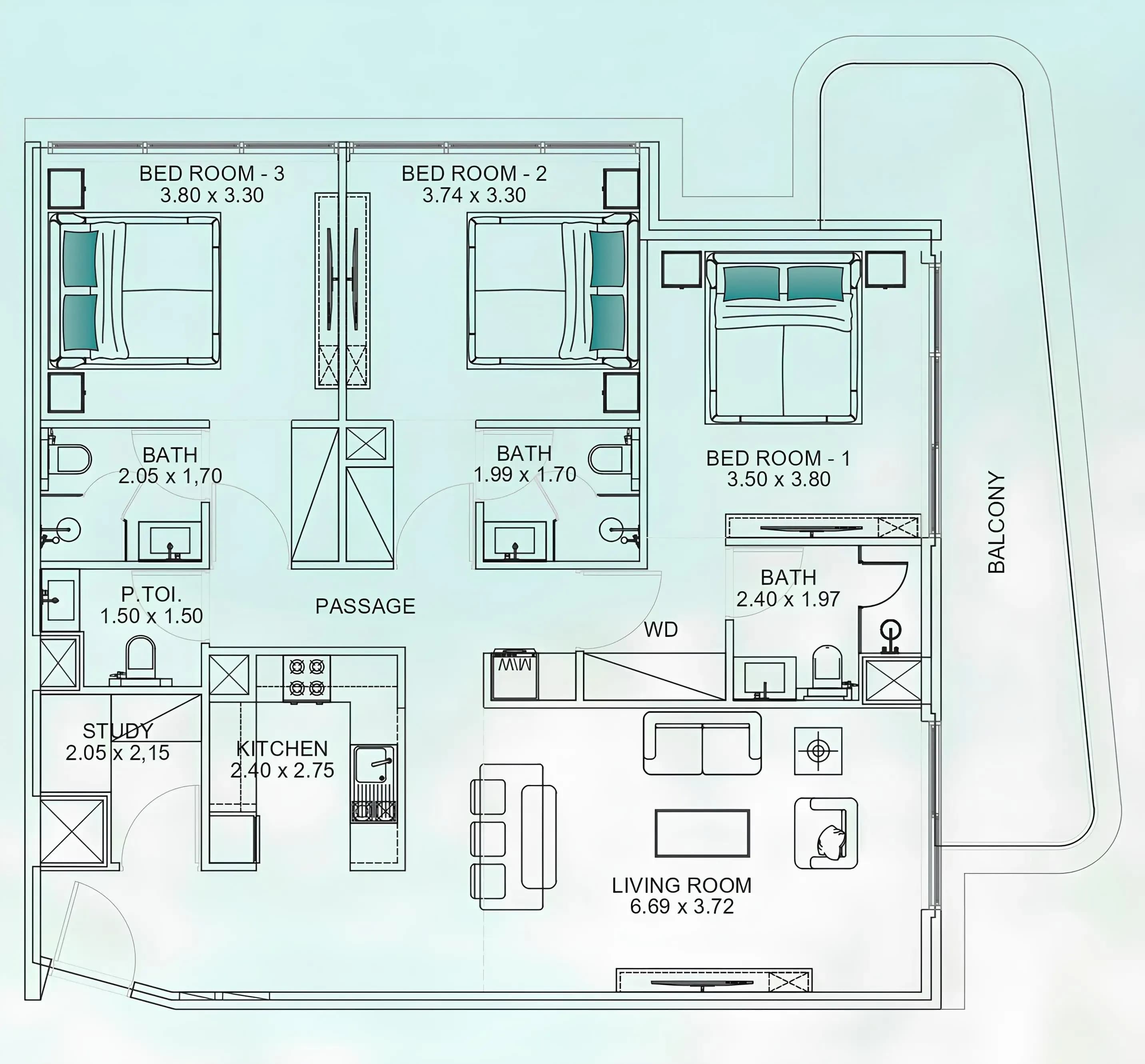 Floarea Breeze 3 Bedroom