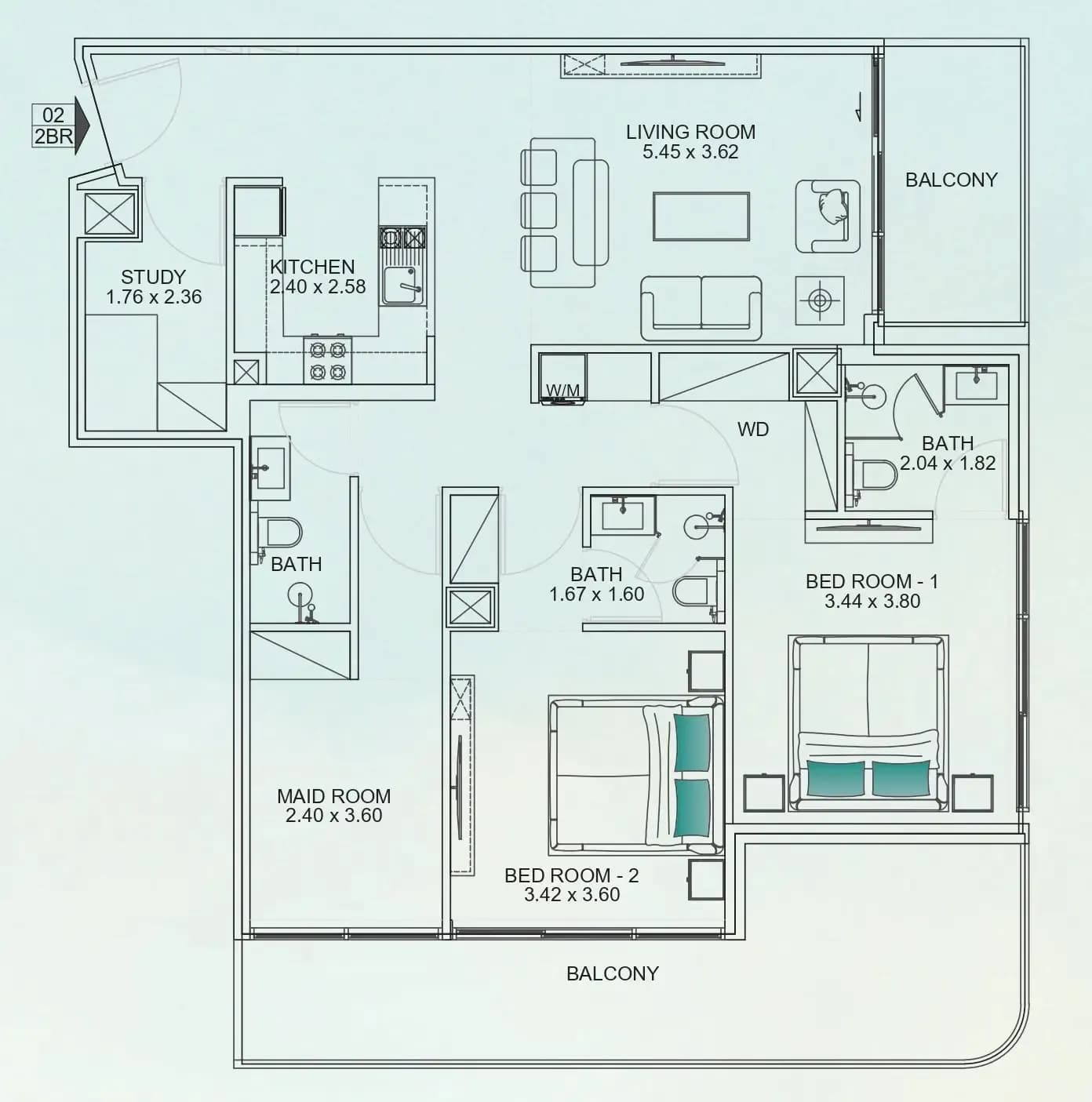 Floarea Breeze 2 Bedroom