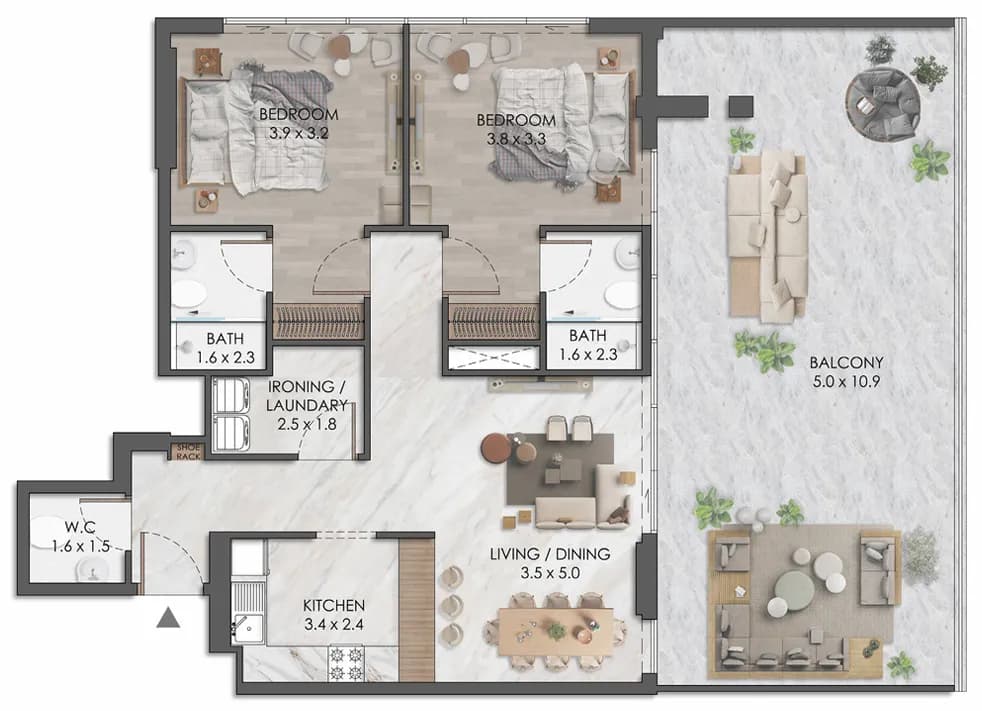 Almaara Residences 2 Bedroom