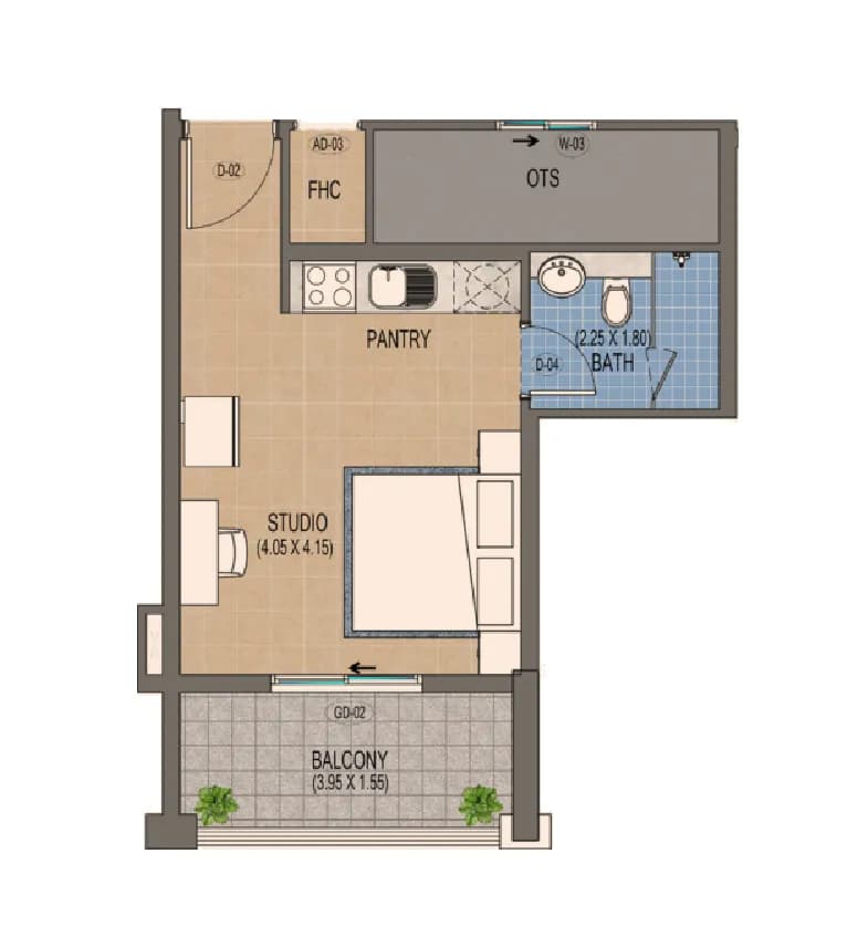 Triana Residences 0 Bedroom