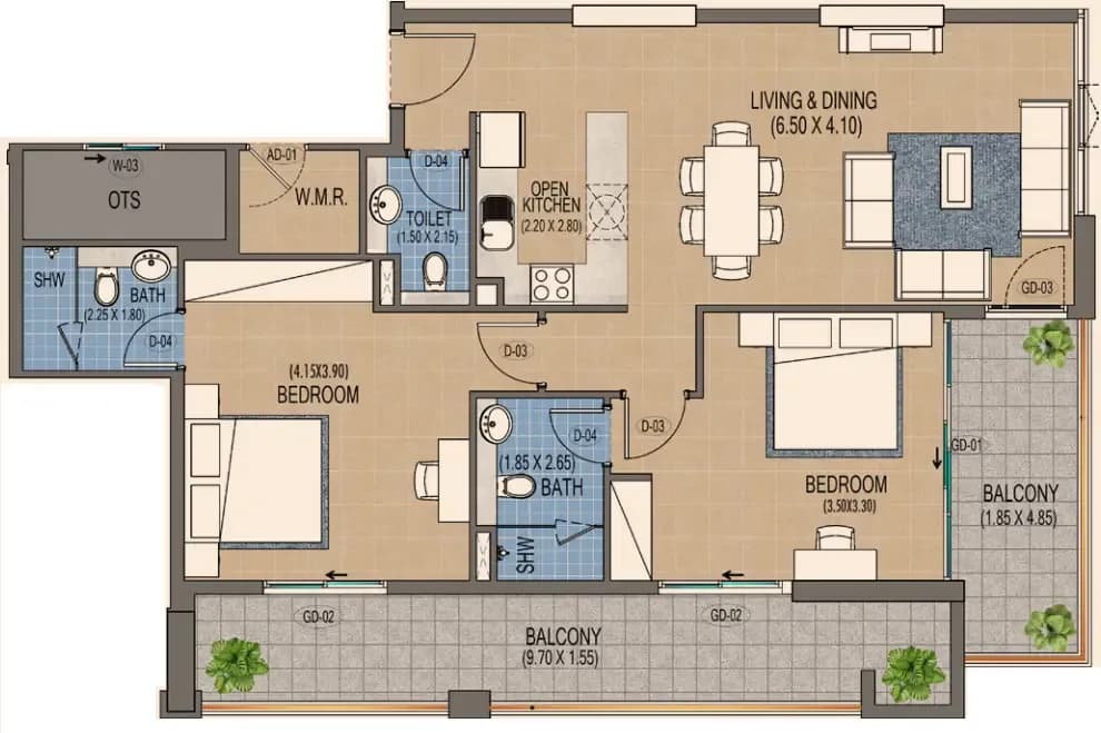 Triana Residences 2 Bedroom