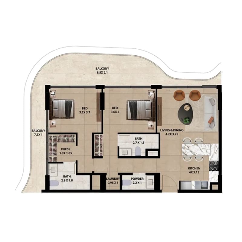 Marquis Horizon 2 Bedroom