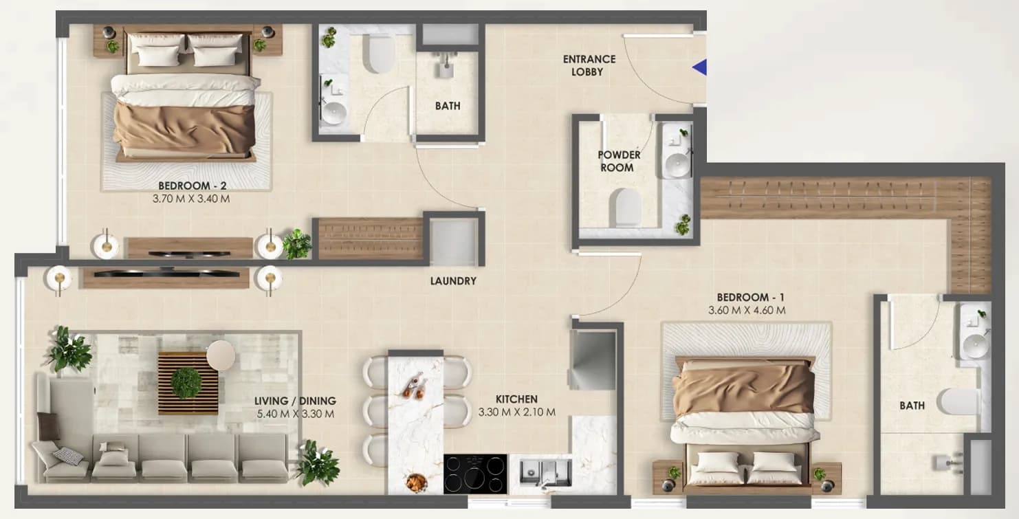 Vivida Residences 2 Bedroom
