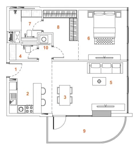 The Orchard Place Towers A & B 1 Bedroom