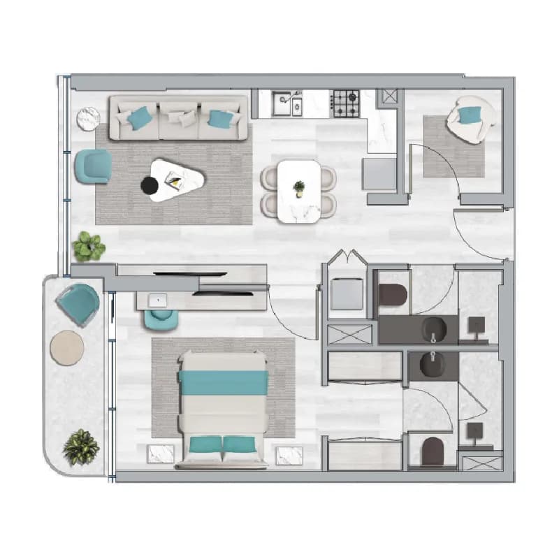 Flora Bay Residences 1 Bedroom