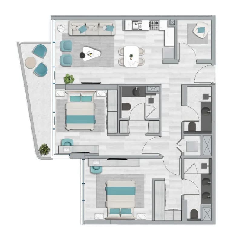 Flora Bay Residences 2 Bedroom