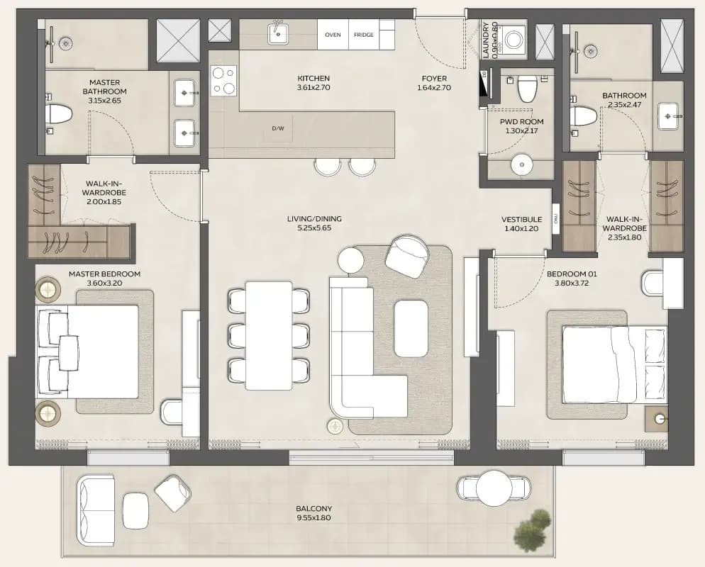 Expo Valley Views - Ghadeer 2 Bedroom