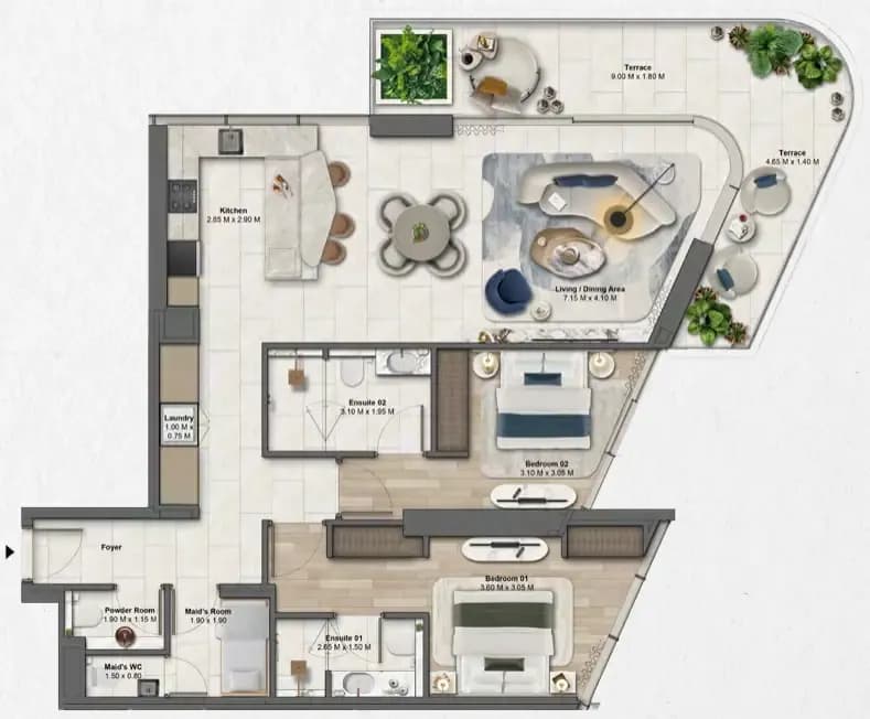 Soulever by Beyond 2 Bedroom