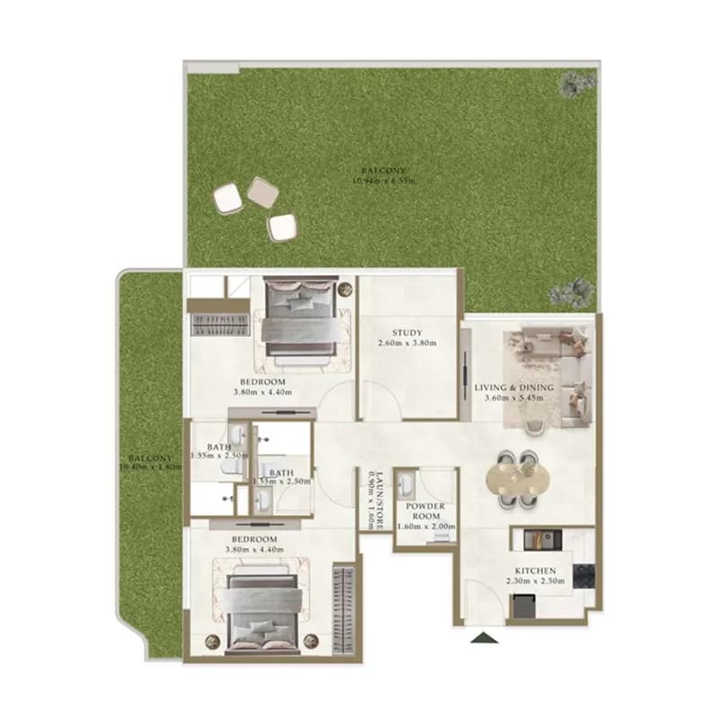 Ryze Residences by AUM Development 2.5 Bedroom