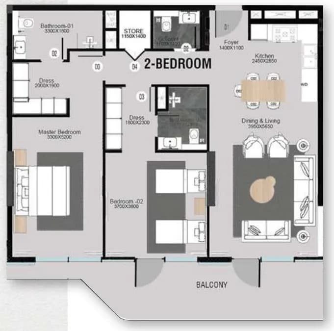 Cresswell Plaza 2 Bedroom