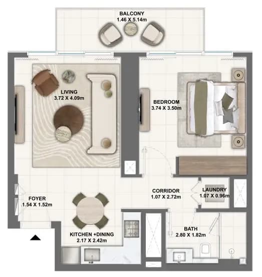 Silva Dubai Creek Harbour 1 Bedroom