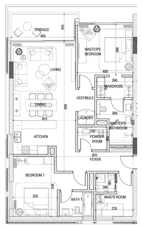 Naseem Al Jurf 2.5 Bedroom