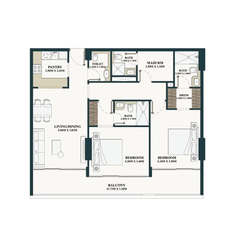 Belle Vie 2.5 Bedroom