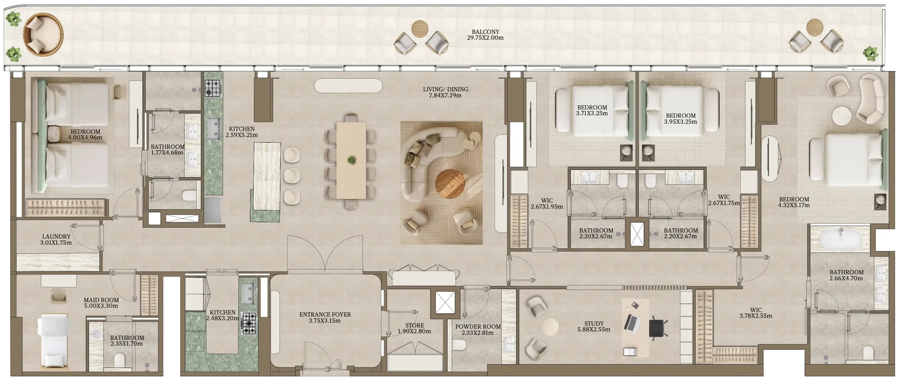 Nasim Al Bahr Residences 4 Bedroom