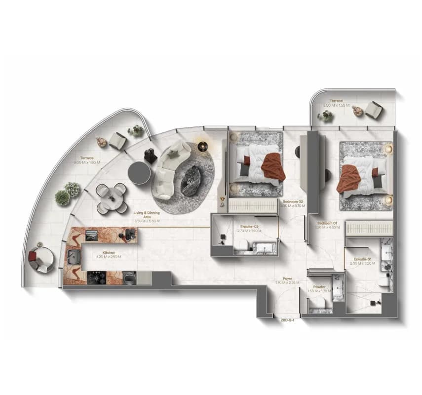 Le Chateau 2 Bedroom