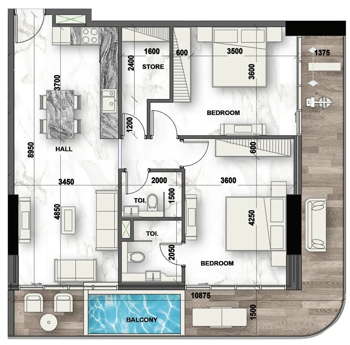 Peace Lagoons 2 2 Bedroom
