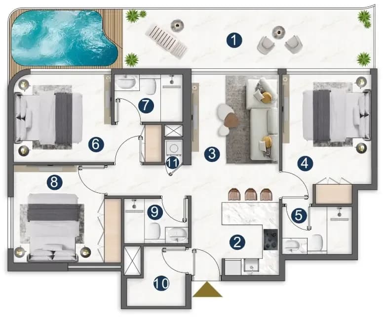 Voxa Pantheon 3 Bedroom