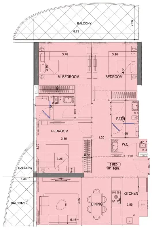 Project Maybach 3 Bedroom
