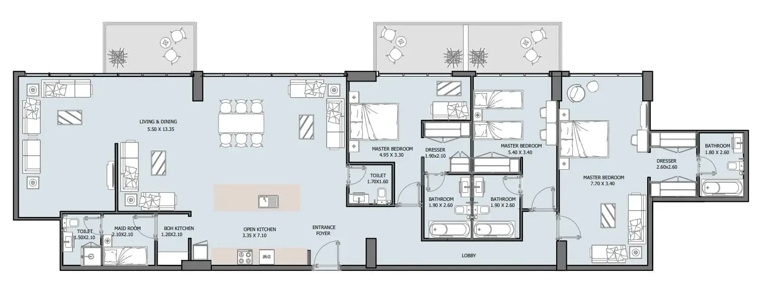Oceana 3 Bedroom