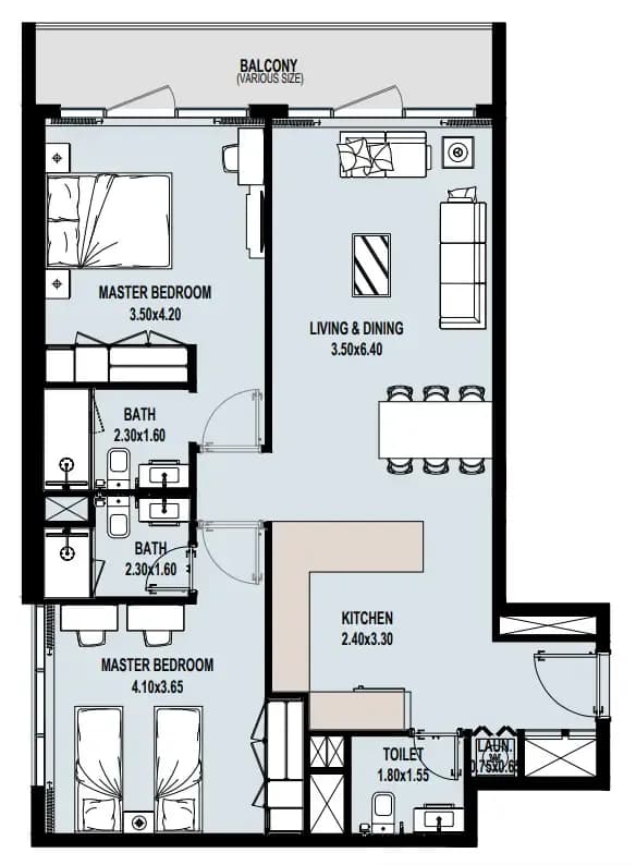 Verdana IX 2 Bedroom
