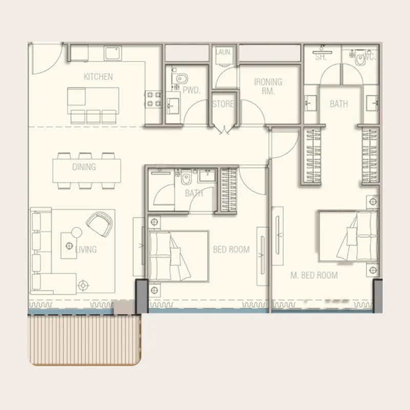 Aquora 2 Bedroom