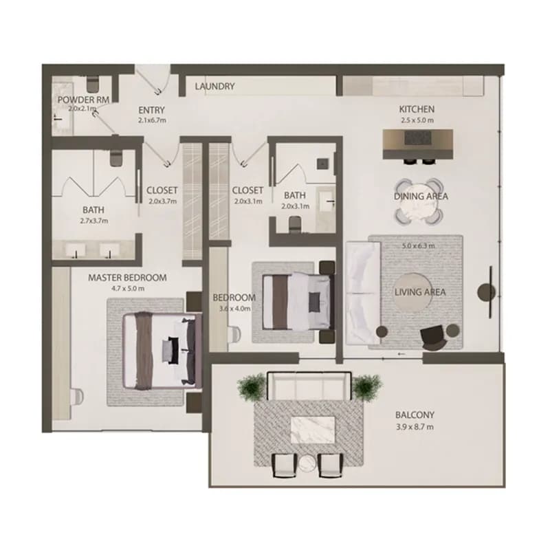 Omoria Private Residences 2 Bedroom