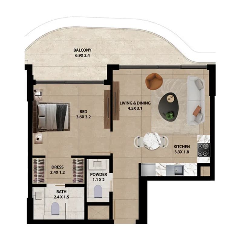 Marquis Horizon 1 Bedroom