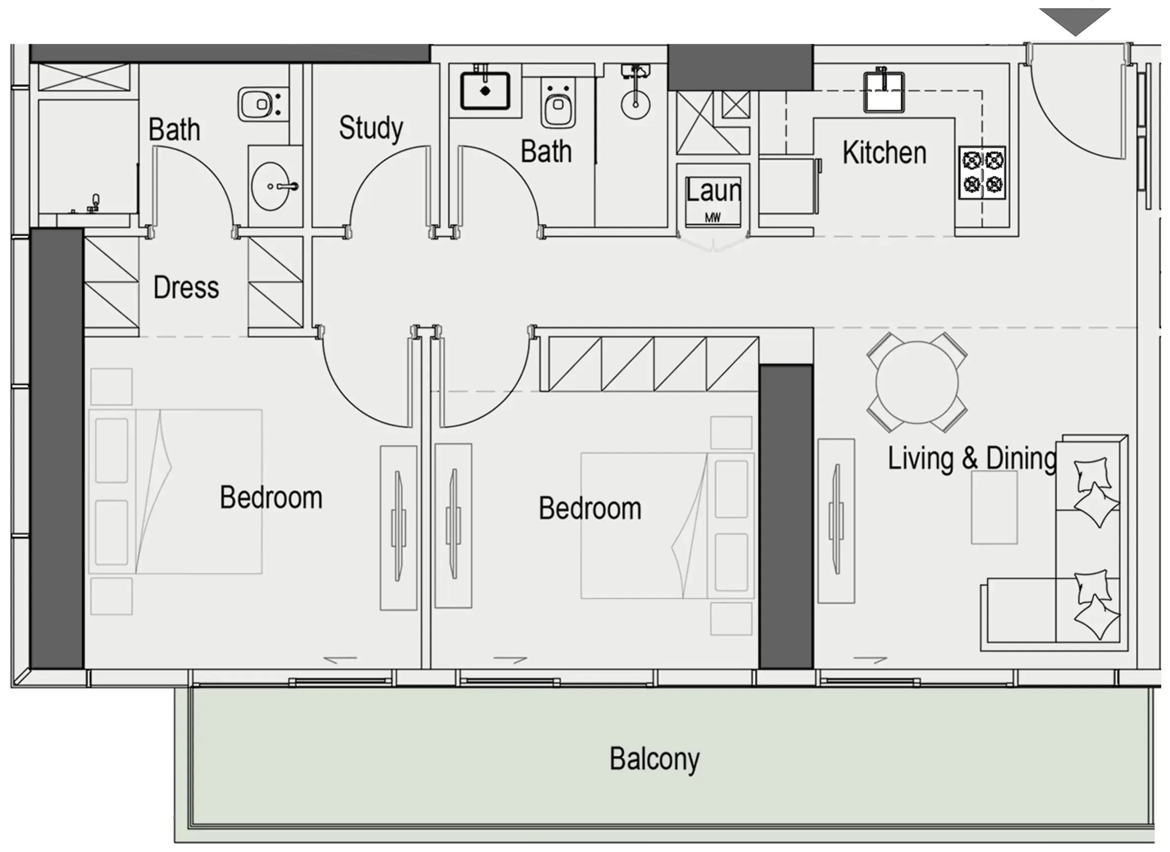 Sierra by Iman 2.5 Bedroom