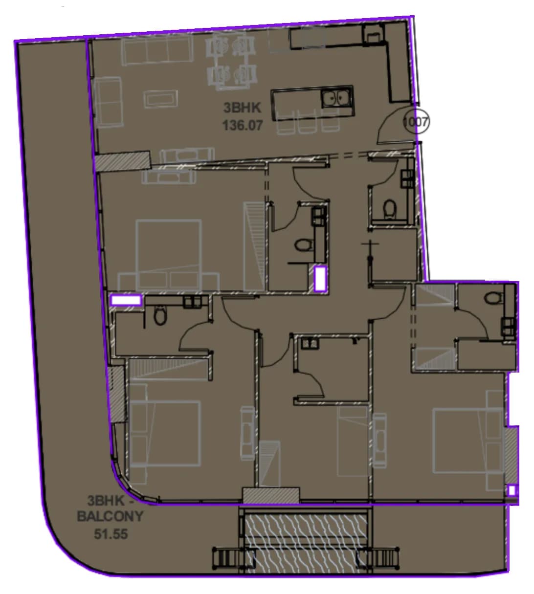 Lucky Oasis Residence 3 Bedroom