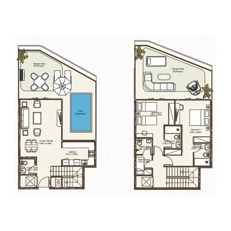 Bab Al Qasr Sea View 51 2 Bedroom
