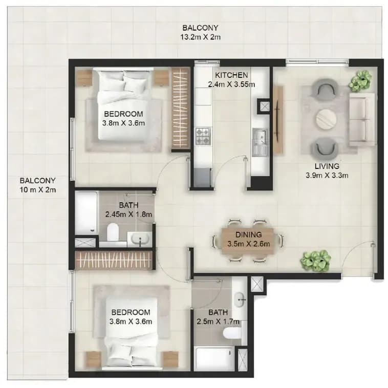 Stellar Axis 2 Bedroom