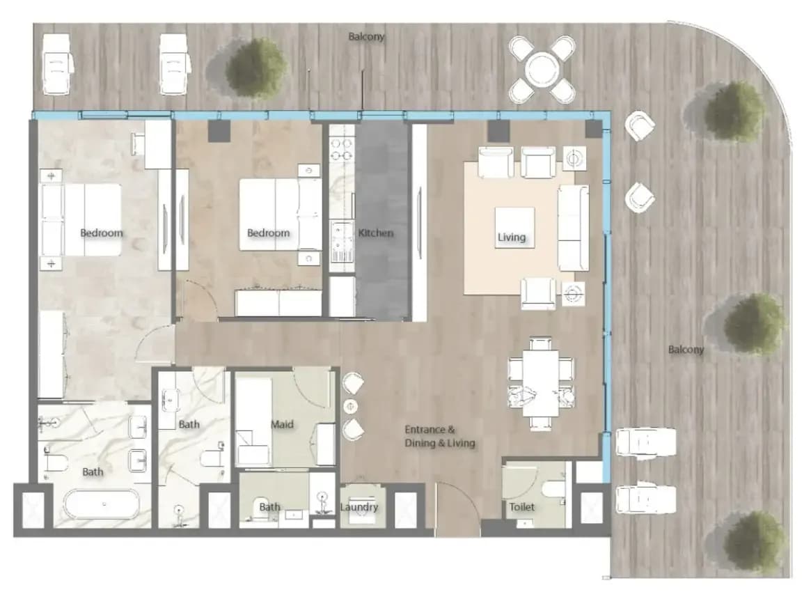 Yas Beach Residence 2 Bedroom