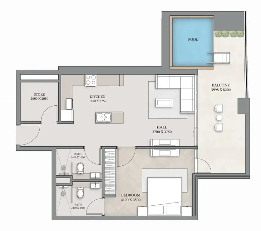 Empire Gardens 1.5 Bedroom