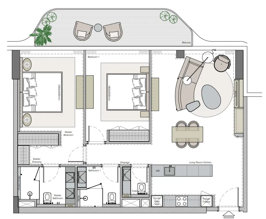 Helvetia Marine by DHG 2 Bedroom