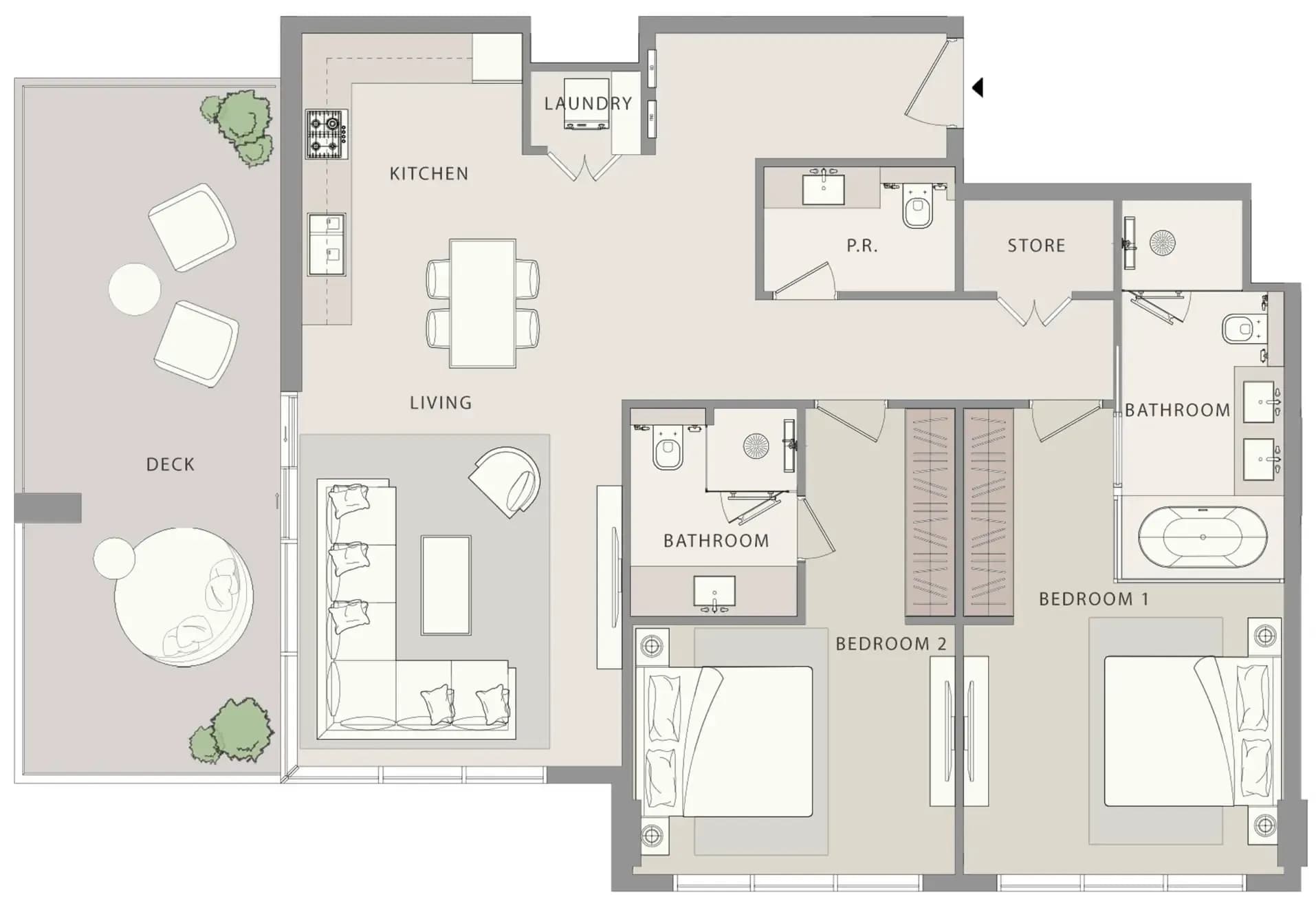 Uno-Luxe 2 Bedroom