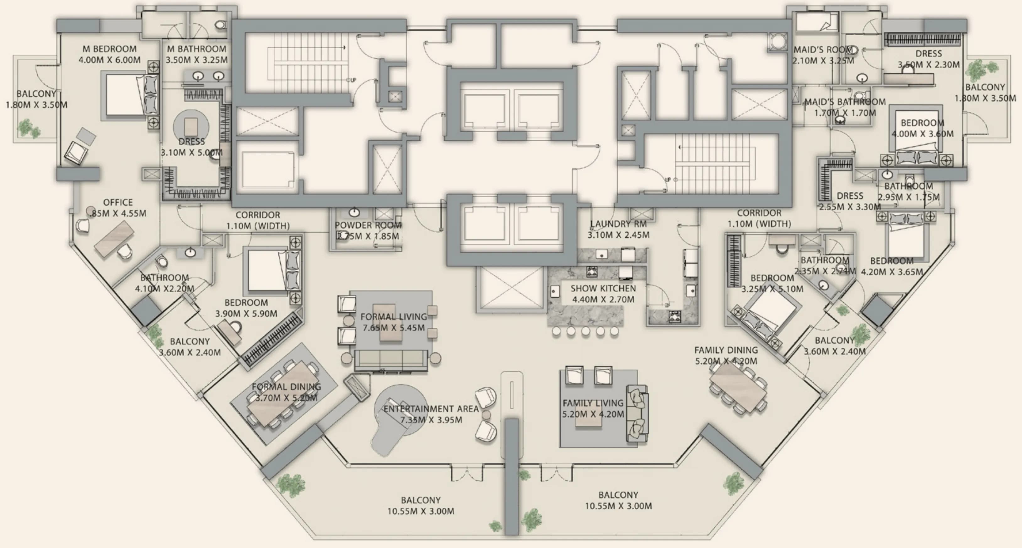 Velor Penthouses 5.5 Bedroom