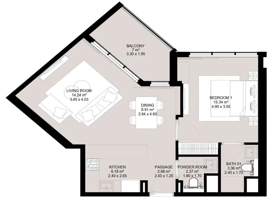 Aura Elite 1 Bedroom