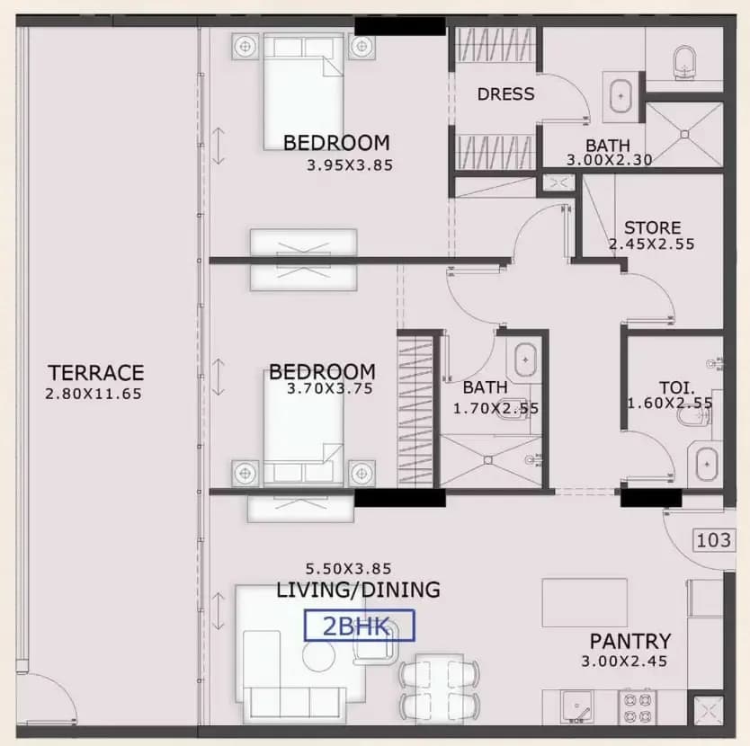99 Parkplace 2.5 Bedroom