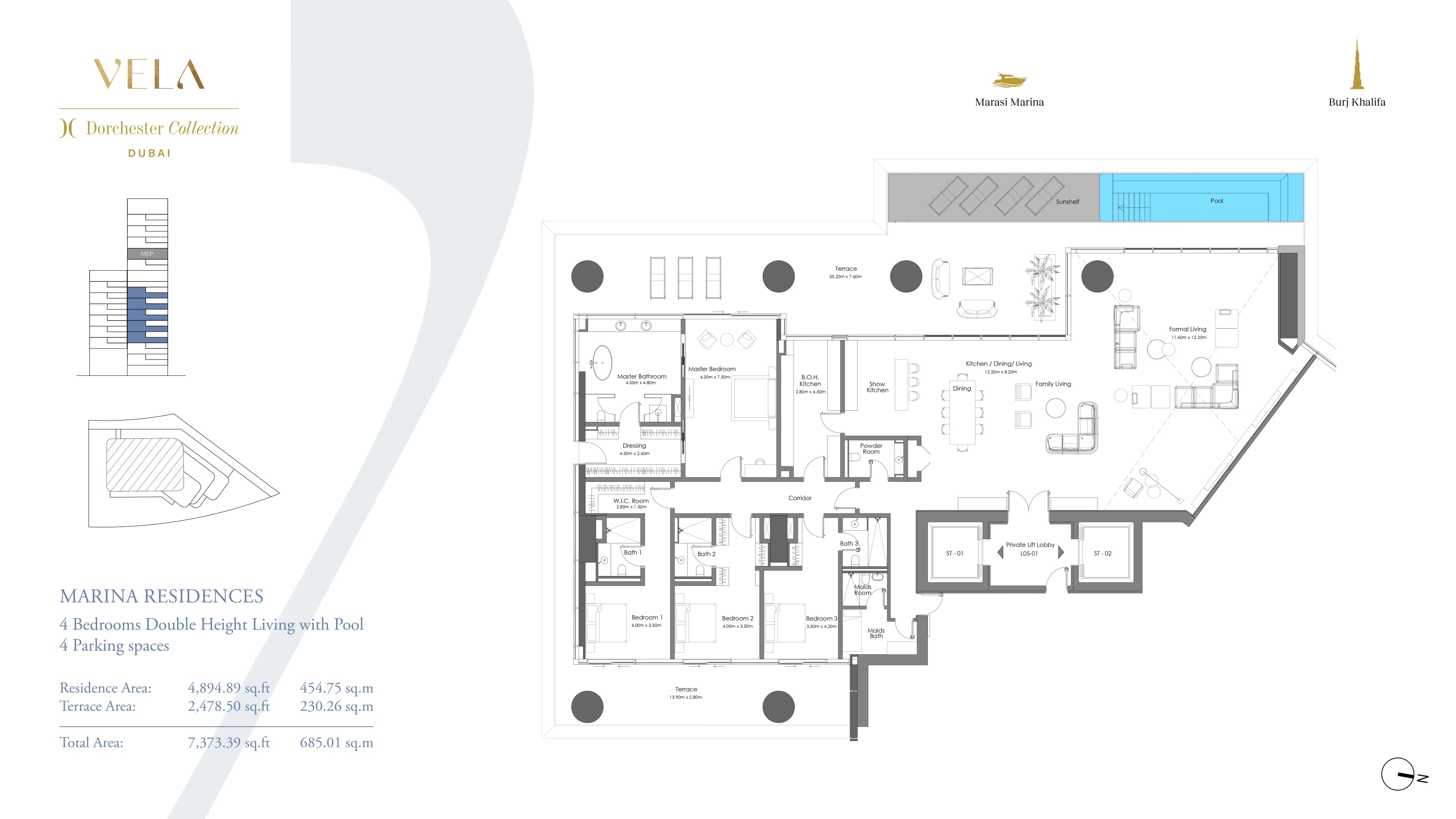 Vela Dorchester Collection 4.5 Bedroom
