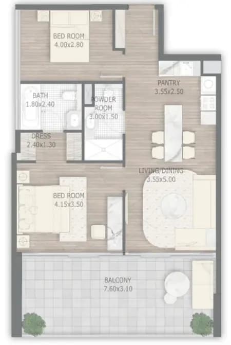 Stamn One 2 Bedroom