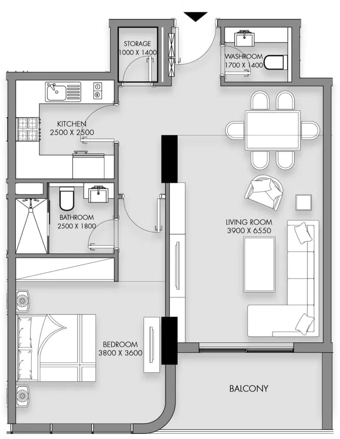 Rose Gardens 1 1 Bedroom