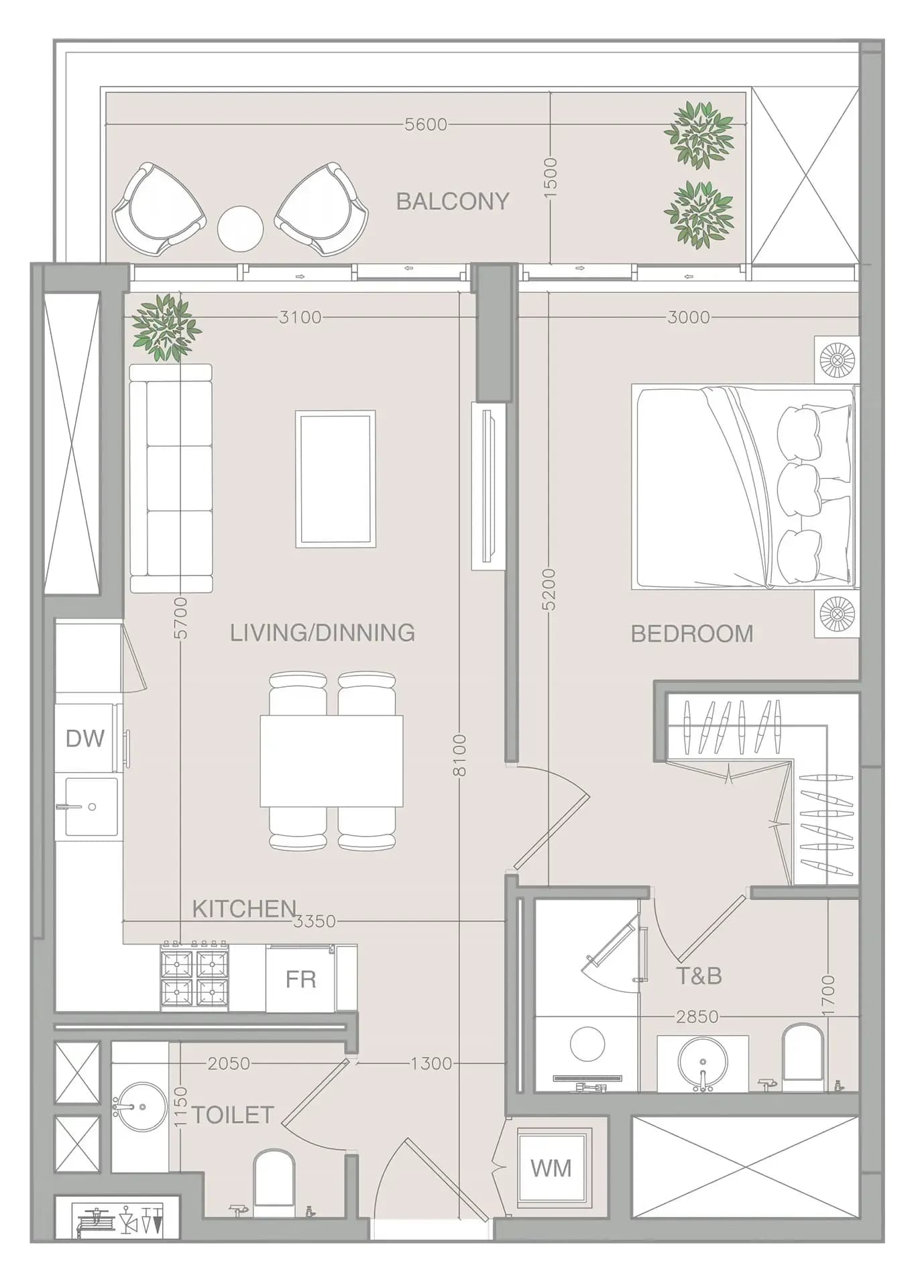 1WOOD Residence 2 1 Bedroom